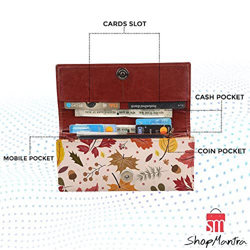 ShopMantra Wallet for Women's | Women's Wallet | Clutch | Vegan Leather | Holds Upto 6 Cards | 2 Notes and 1 Coin Compartment | Magnetic Closure | Multicolor