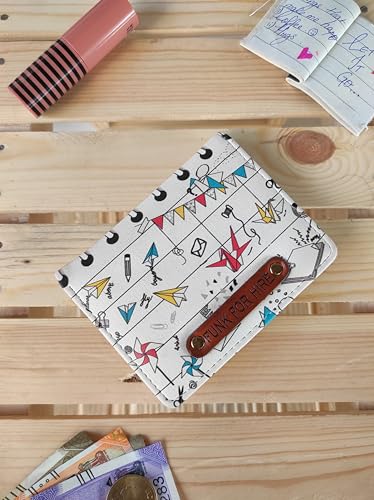 Funk For Hire Unisex Printed Vegan Leather Small Pocket Card Wallet - White