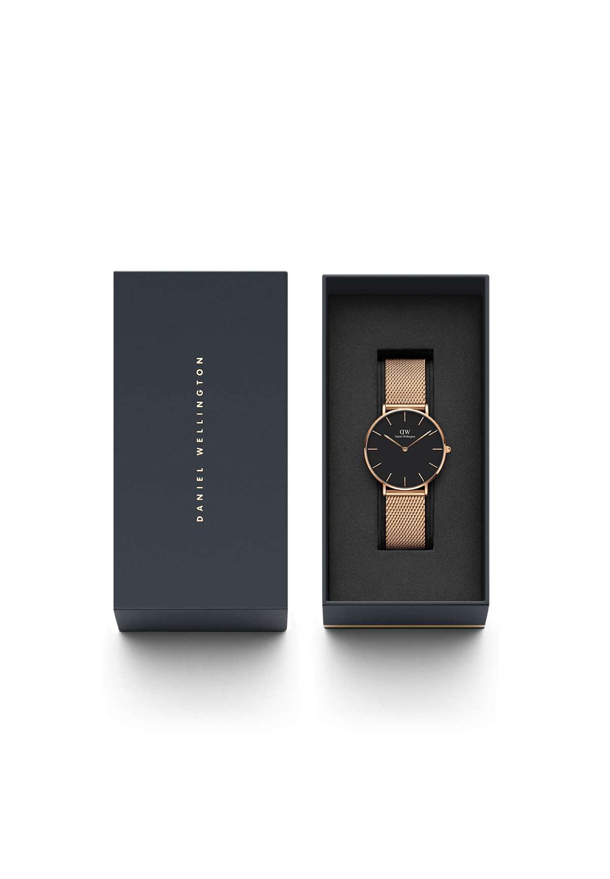 Daniel Wellington Petite Melrose 36mm Black Dial Rose Gold Unisex Watch - DW00100303