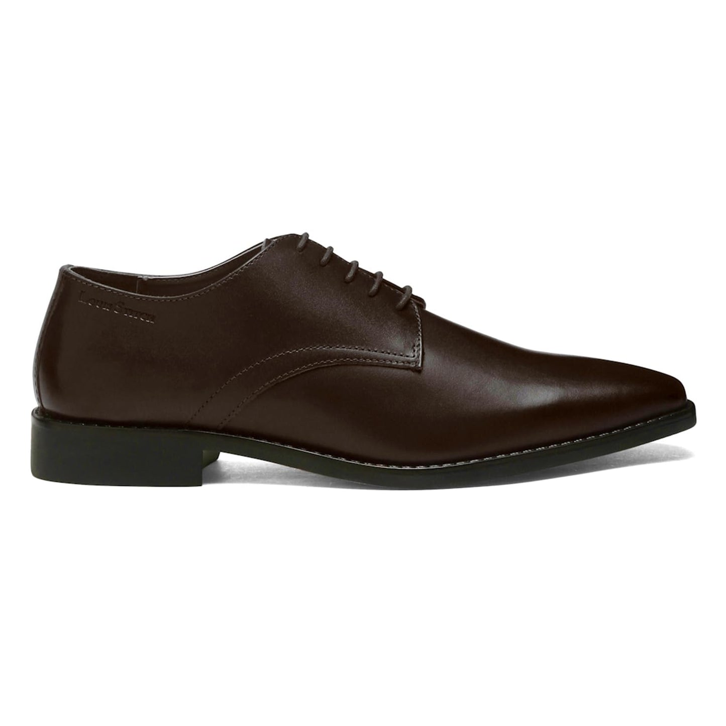 LOUIS STITCH Men's Brunette Brown Italian Leather Shoes Handcrafted Formal Lace Up Derbies for Men (RXPLBB) (Size- 7 UK)