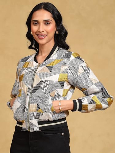 Label RITU KUMAR Silver Jacquard Jacket