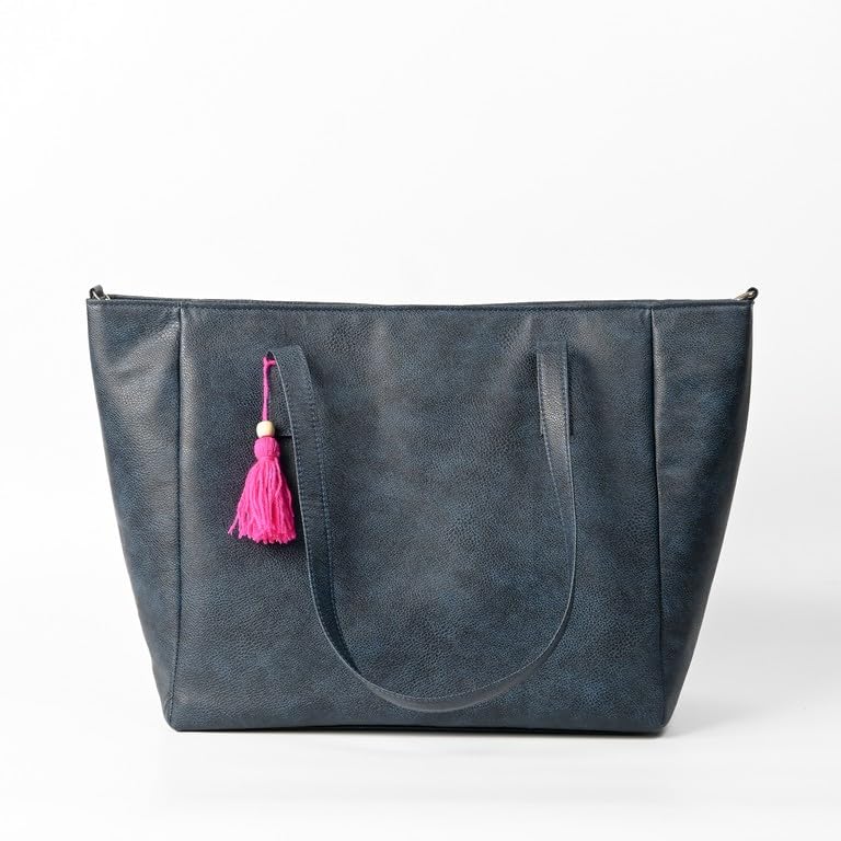 Visual Echoes Foldable Tote Bag - Blue