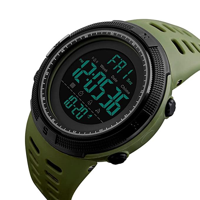 ON TIME OCTUS Digital Boy's and Men's Watch DIGI-010 (Black Dial Green Color Strap)