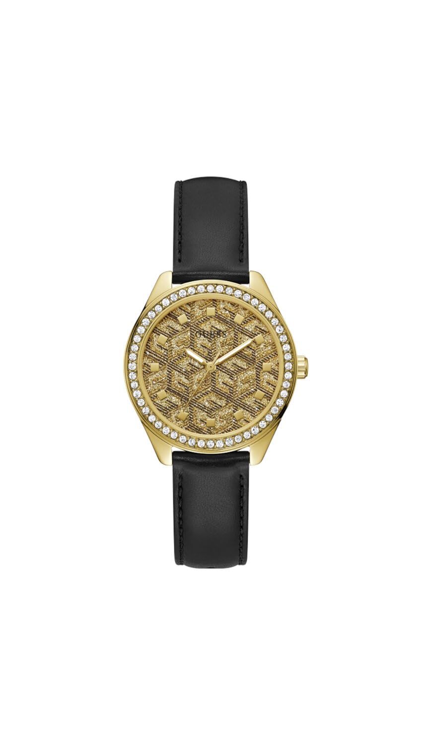 GUESS Women Gold Round Stainless Steel Dial Analog Watch- GW0608L2