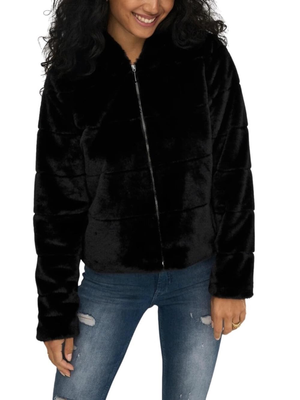ONLY Women's A-Line Coat (15304759- Black