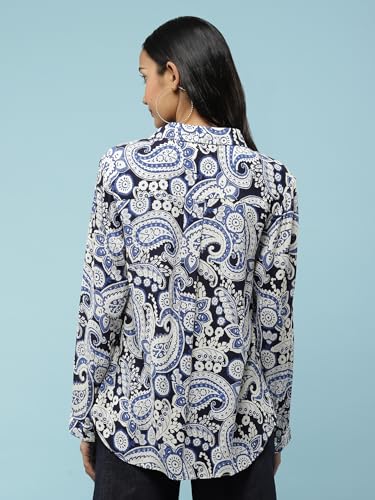 Aarke Ritu Kumar Blue All Over Print Shirt