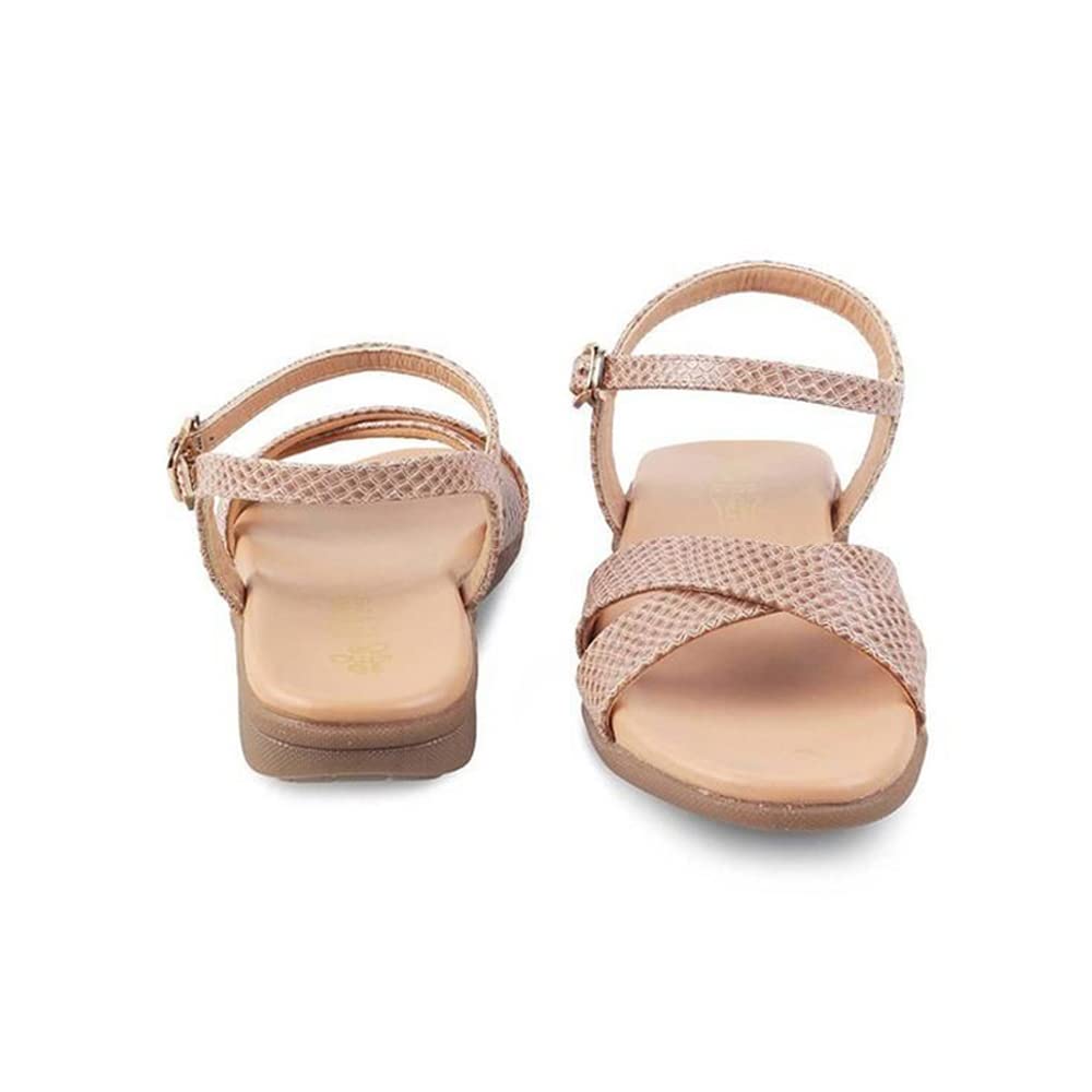 tresmode 221-ABACKSTRAP BEIGE SMART CASUAL FLATS SANDALS