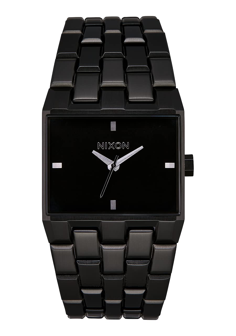 NIXON Ticket A1262 - All Black - 50m Water Resistant Men's Analog Fashion Watch (34mm Watch Face, 30mm-23mm Stainless Steel Band)