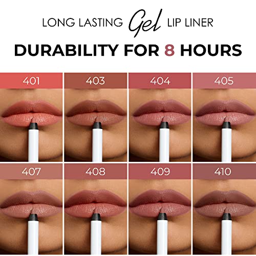 Lamel- Long lasting- Gel Lip Liner 404 -Berry | Easy-glide gel texture | Super long-lasting | Sharpenable precise tip |Intense pigment| 1.7gm