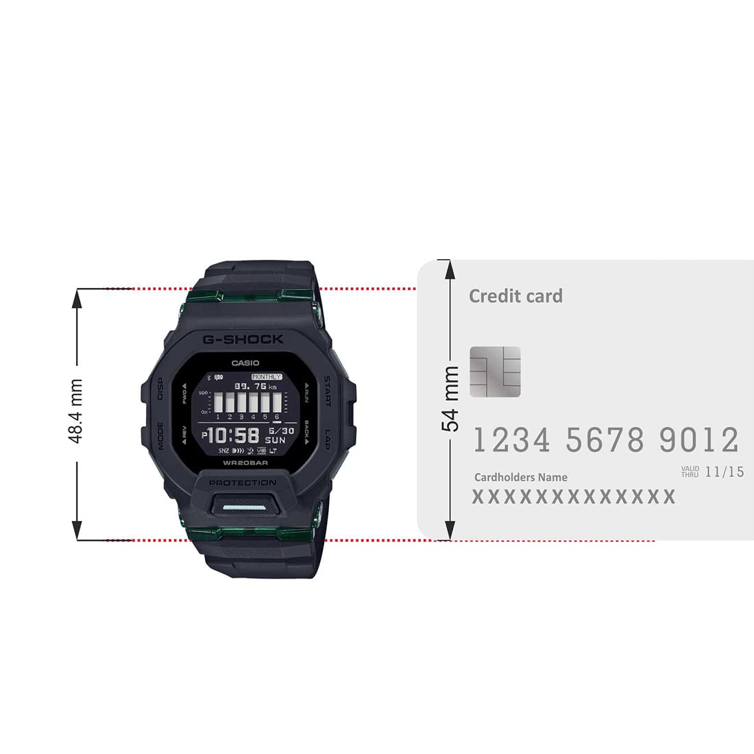 Casio G-Shock Digital Black Dial Men GBD-200UU-1DR (G1247)