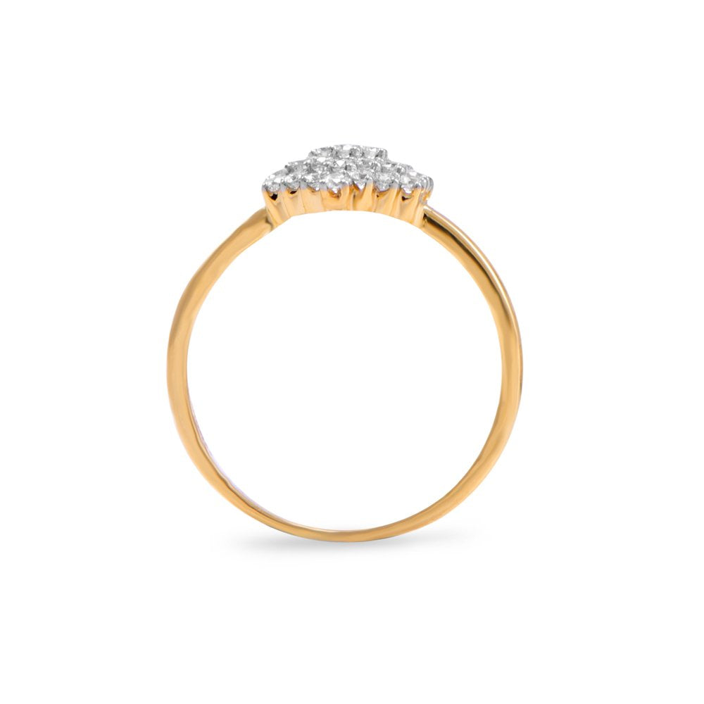 Joyalukkas Pride Diamond Collection 18k Yellow Gold and Diamond Ring