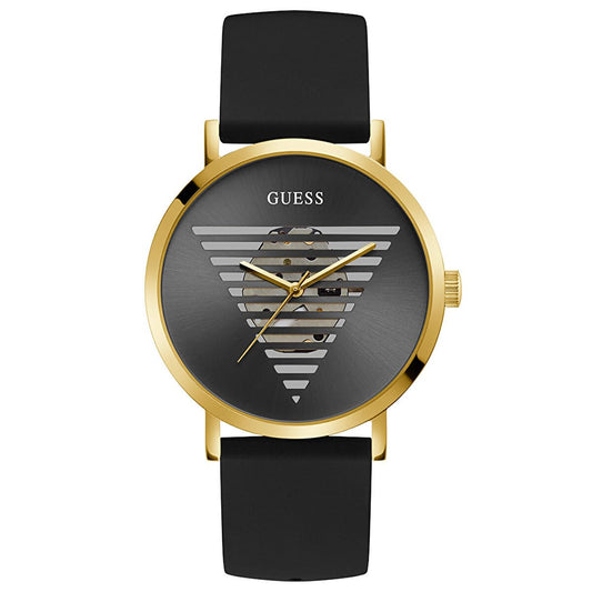 GUESS Mens 22 mm Idol Black Dial Silicone Analog Watch