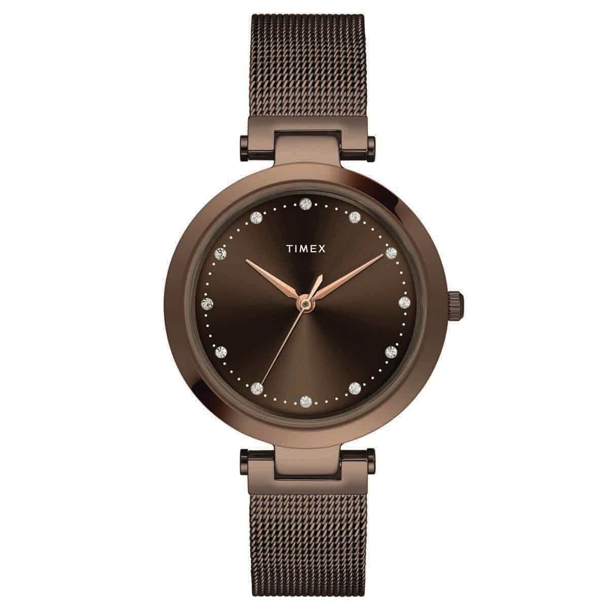 TIMEX Analog Brown Dial Women's Smart Watch - TWEL11825