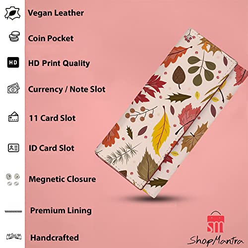 ShopMantra Wallet for Women's | Women's Wallet | Clutch | Vegan Leather | Holds Upto 6 Cards | 2 Notes and 1 Coin Compartment | Magnetic Closure | Multicolor