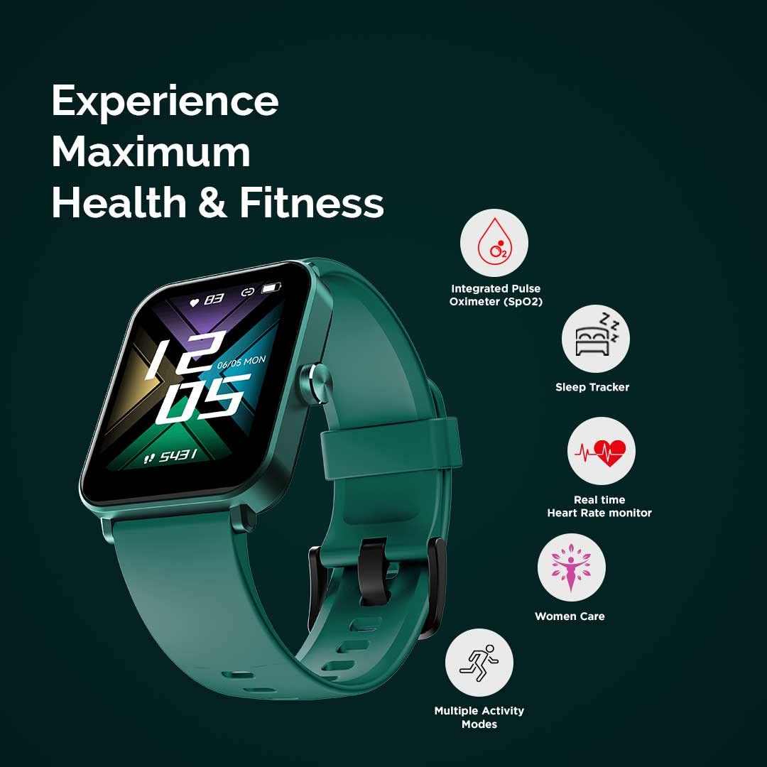 GOQii Insure+ 5 lakhs Health Insurance with Smart Vital Max (Green) and 3 Months Personal Coaching