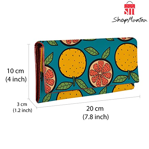 ShopMantra Wallet for Women's | Women's Wallet | Clutch | Ladies Purse | Made with Vegan Leather | Holds Upto 6 Cards | 2 Notes and 1 Coin Compartment | Magnetic Closure | Multicolor