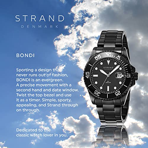 Strand By Obaku Bondi Dark Analog Black Dial Men's Watch
