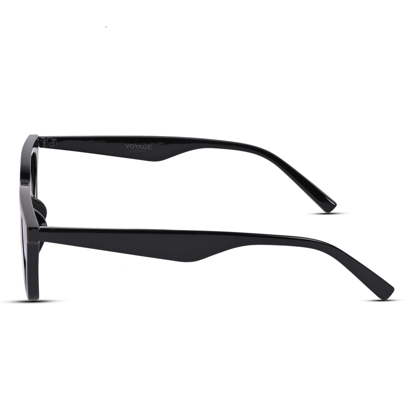 Voyage UV Protection Black Cat-Eye Sunglasses for Women (3517MG3761 | Black Frame | Black Lens)