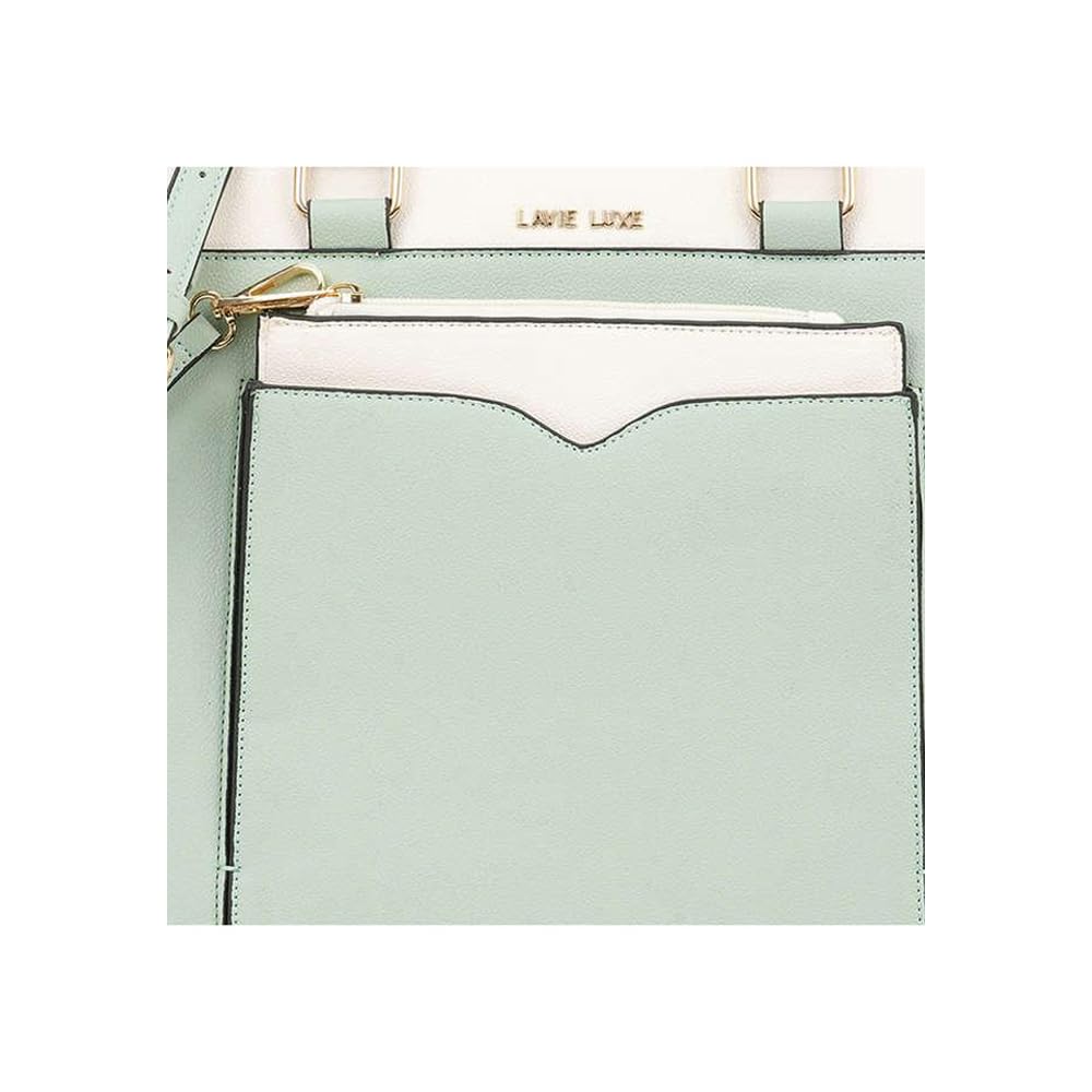 Lavie Yalon 23 Synthetic leather Zipper Closure Women's Satchel Handbag (MINT, MEDIUM)