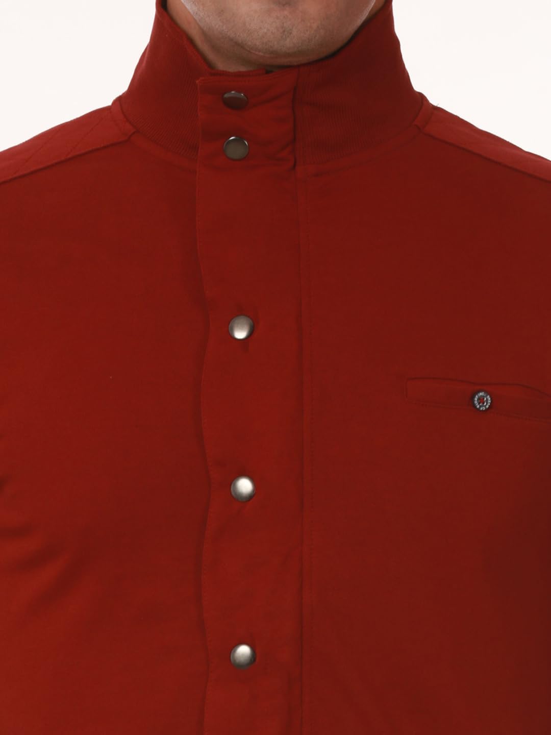 ZUPERB Men's Solid Regular Jacket (MAROON)