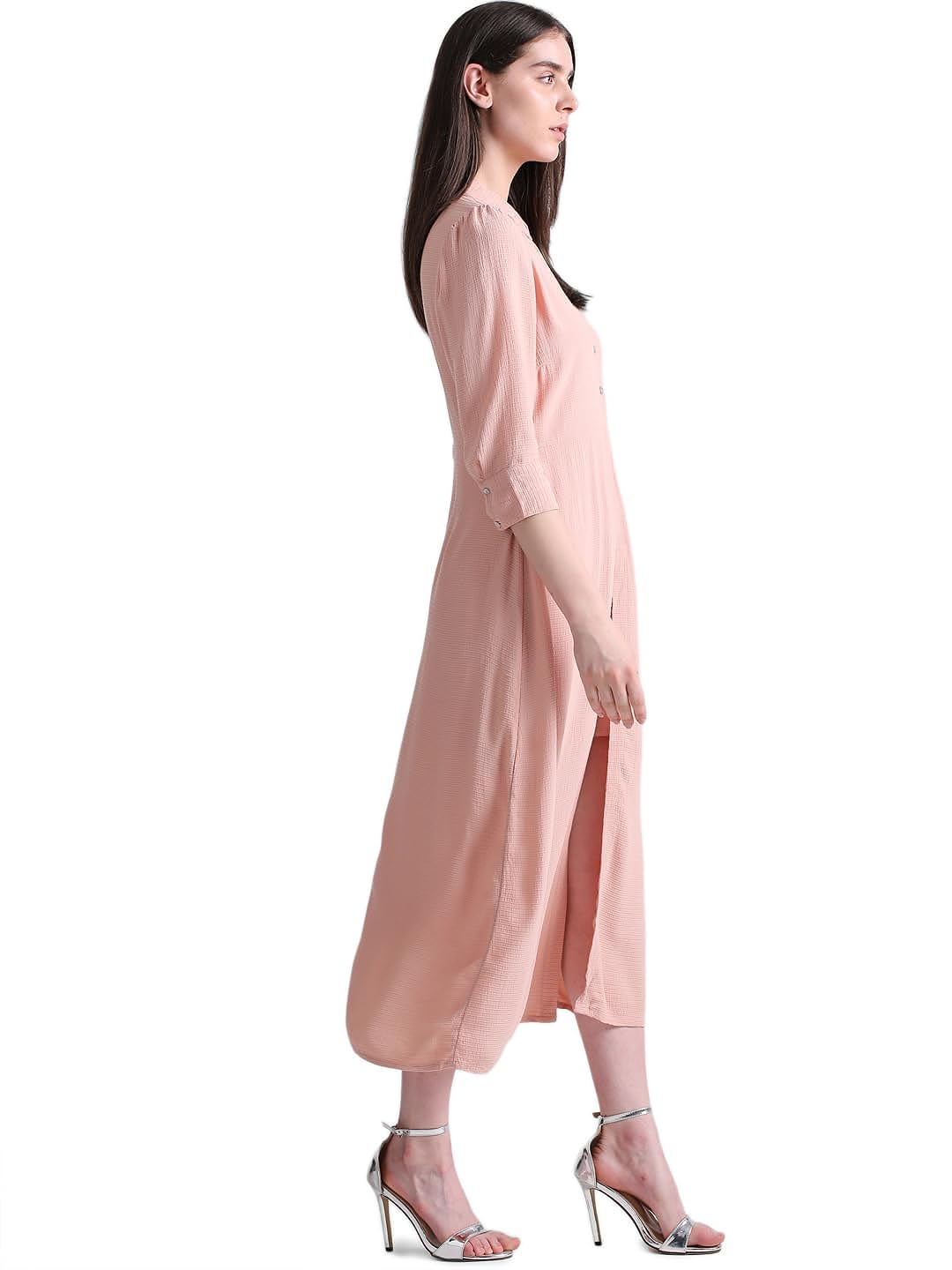 Only Women's Maxi Length Viscose A-Line Pink Dress