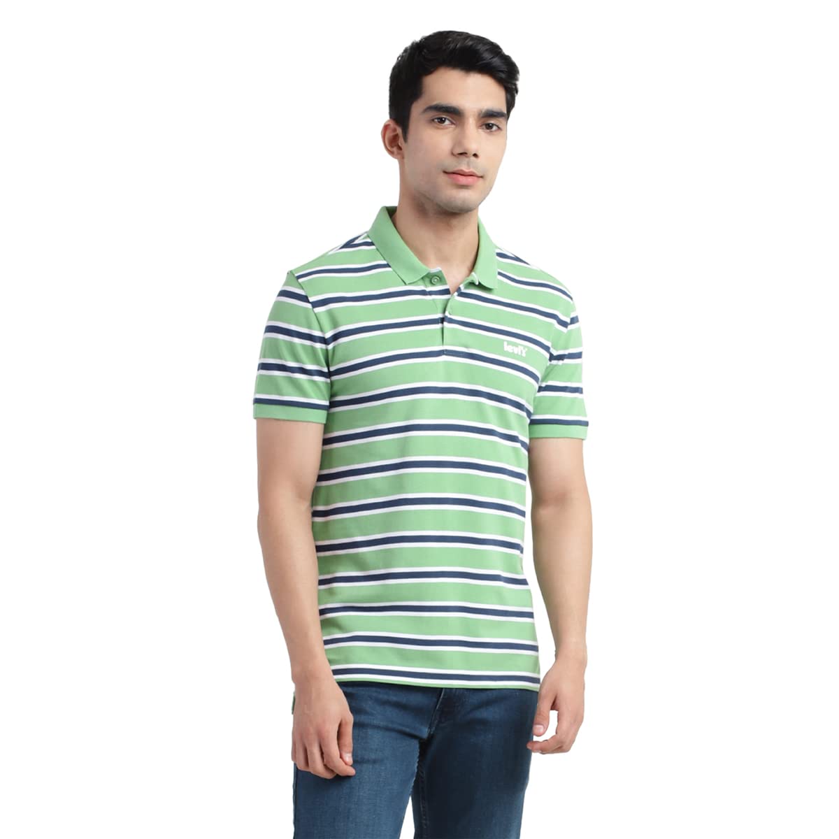 Levi's Men's Fitted Polo Shirt (17474-0267_Peppermint Green/Blue M)