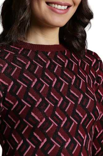 Allen Solly Women's Regular Fit Blouse (Maroon)