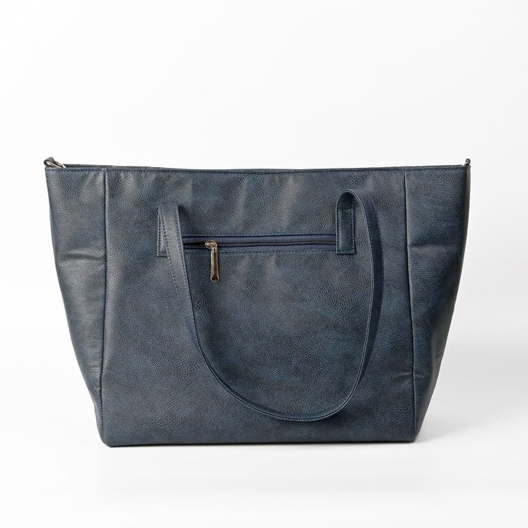 Visual Echoes Foldable Tote Bag - Blue