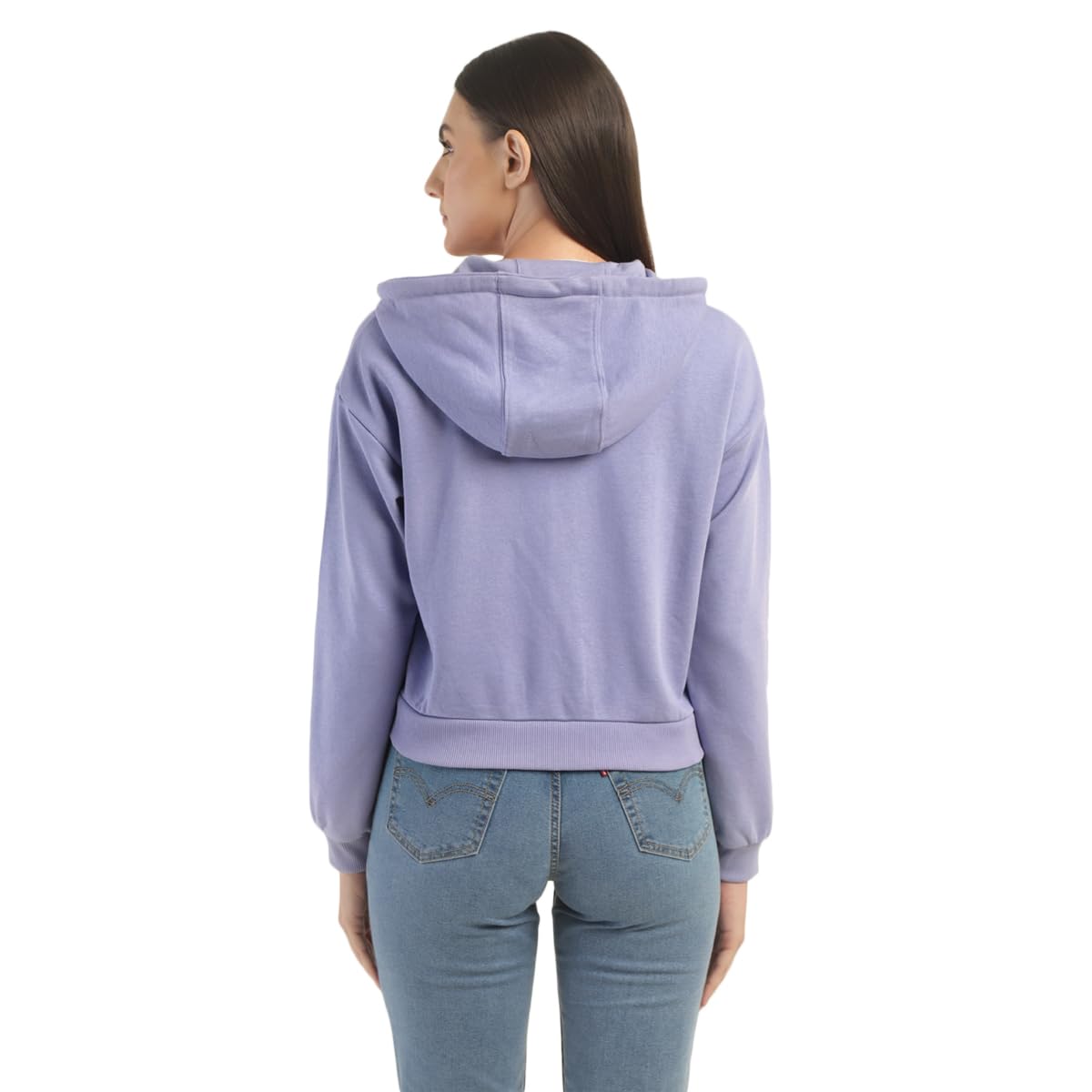 Levi's Women's Graphic Print Purple Crew Neck Sweatshirt