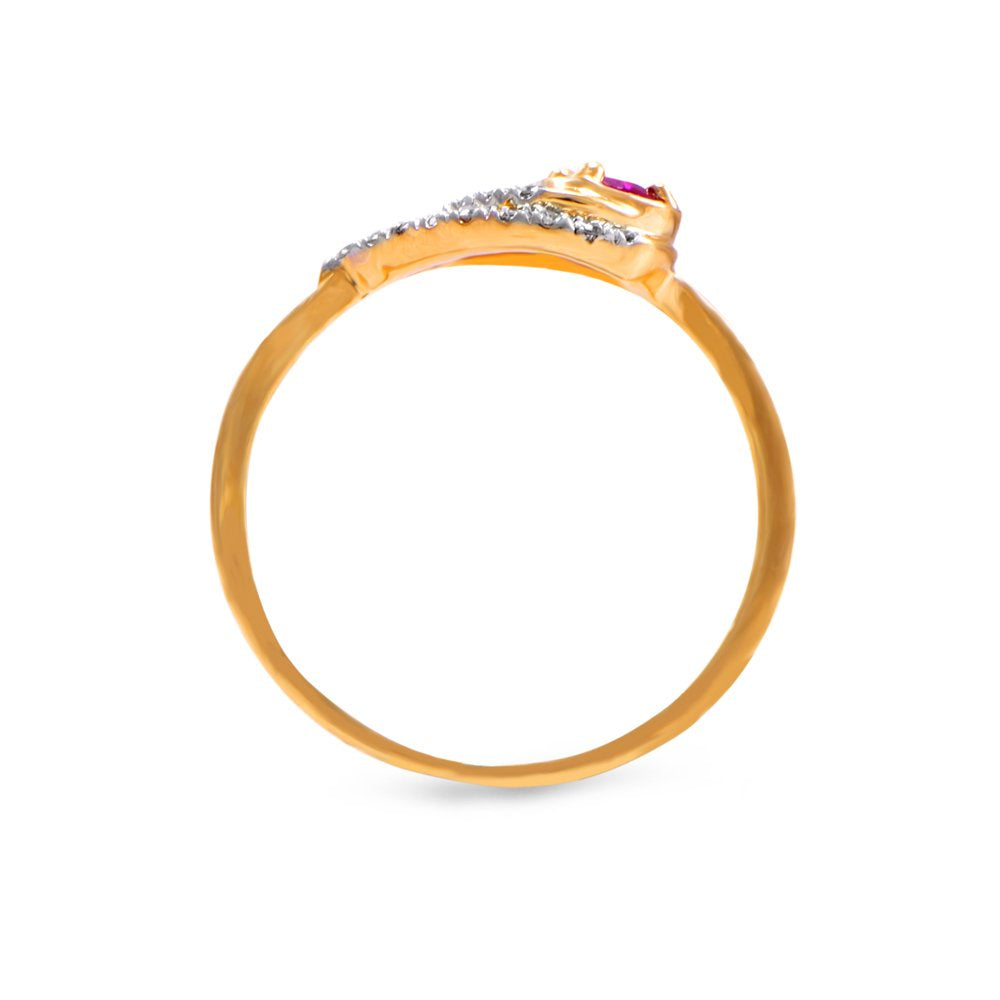 Joyalukkas Pride Diamond Collection 18k Yellow Gold and Diamond Ring