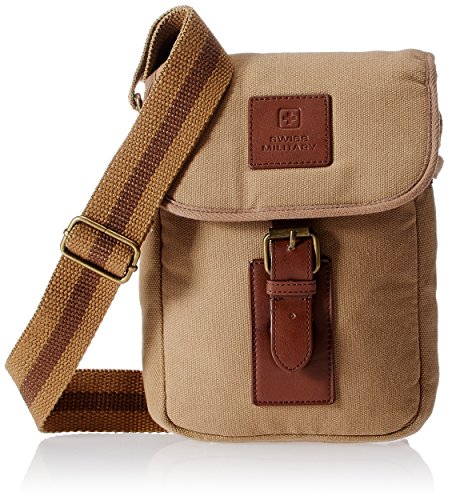 Swiss Military Mercury Canvas Sling Bag | Embossed Logo | Adjustable Strap | Buckle Lock | Model: CAN3