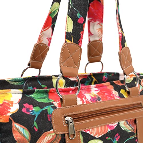 Boho Girl Floral Printed Tote Bag | Oversized Tote Bag | Multifunctional Handbag for Women