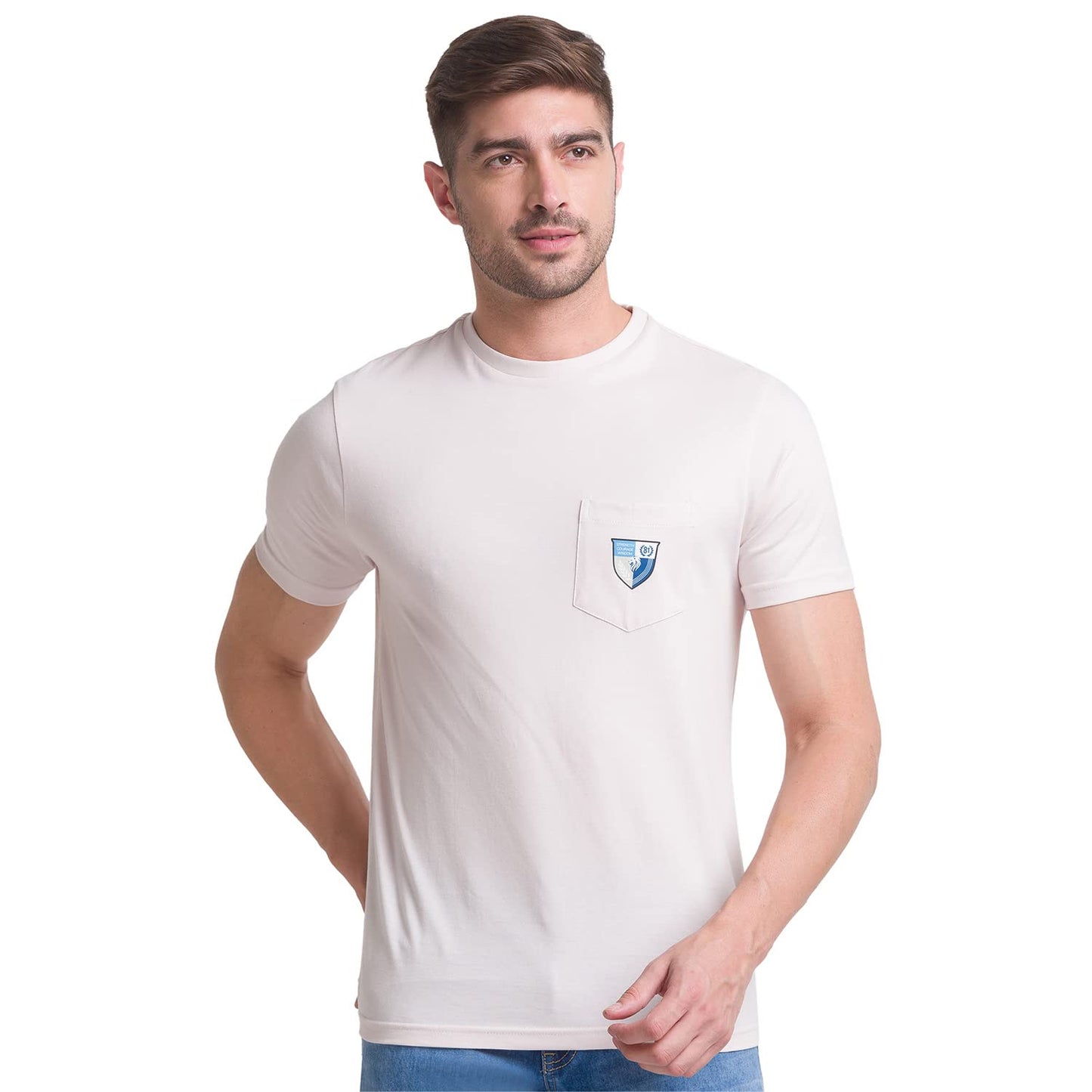 Giordano Mens Casual T Shirt - Medium Cream