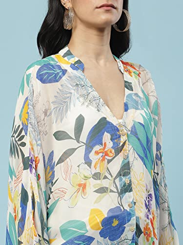 Aarke Ritu Kumar Off White Botanical Print Top