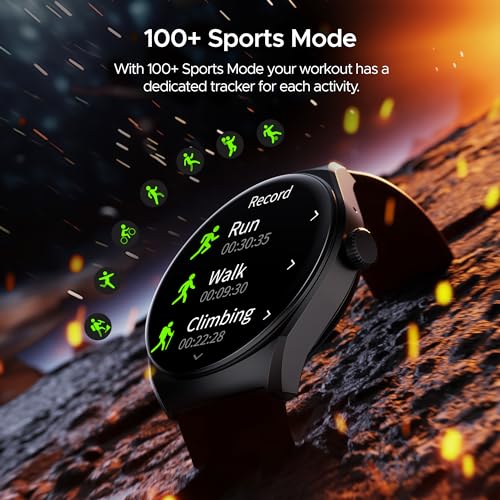 boAt Newly Lauched Lunar Comet Smart Watch with 1.39" HD Display, Advanced Bluetooth Calling, Functional Crown, Multiple Sports Mode,100 Watch Faces, Heart Rate & SPO2 Monitoring,IP67(Active Black)