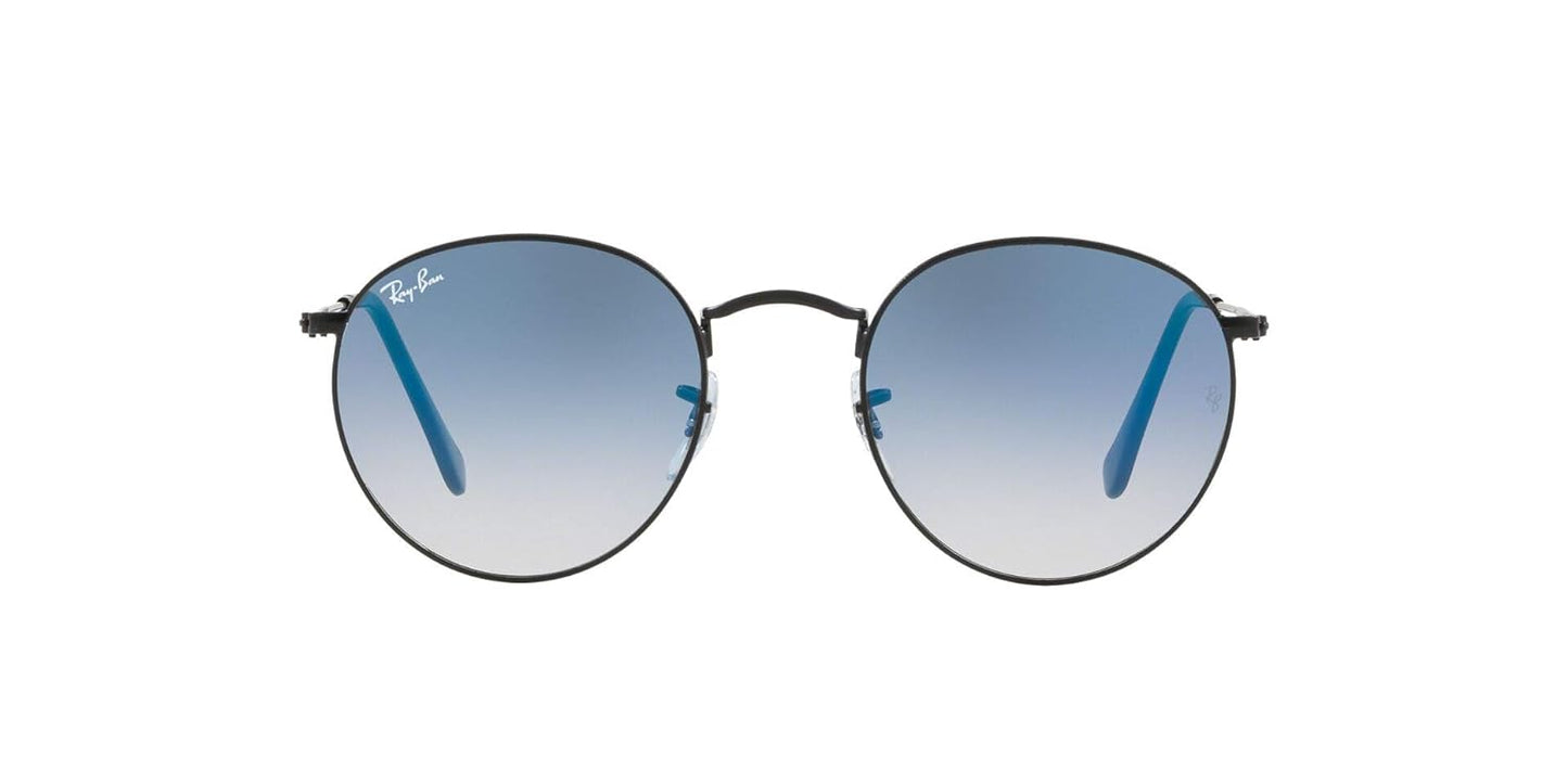 Ray-Ban Men Gradient Blue Lens Round Sunglasses