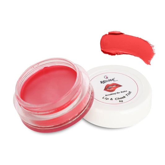 Recode Lip & Cheek Tint with Goodness of Jojoba Oil, Nourishes & Hydrates Dry Chapped Lips, Blush for Women & Girls (Breaking The Rules, 8gm)