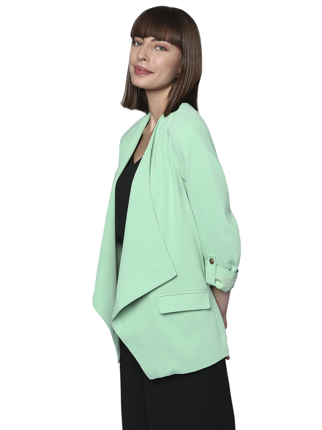 Vero Moda Women's Regular Blazer (Light Grass Green)