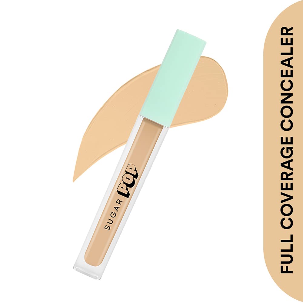 SUGAR POP Full Coverage Concealer – 03 Peanut for Medium to Dusky Skin Tone | Waterproof | Easy to Blend | Rich Matte Finish | 4 ml