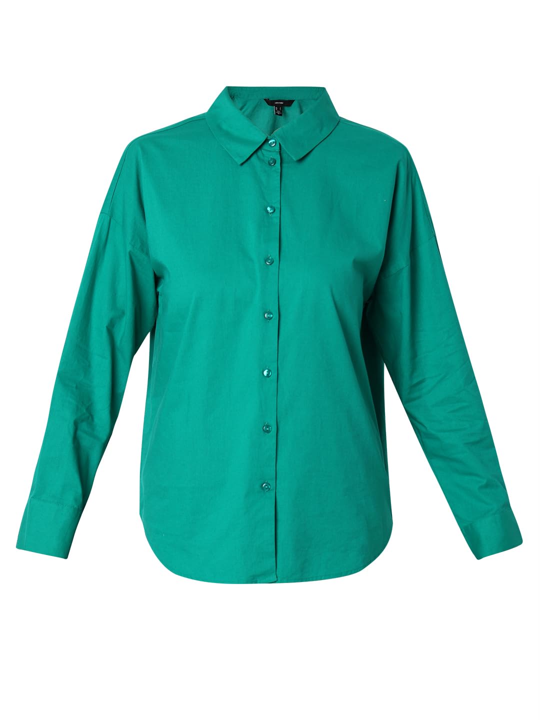 VERO MODA Women's Solid Regular Fit Shirt (296899302-Pepper Green_Pepper