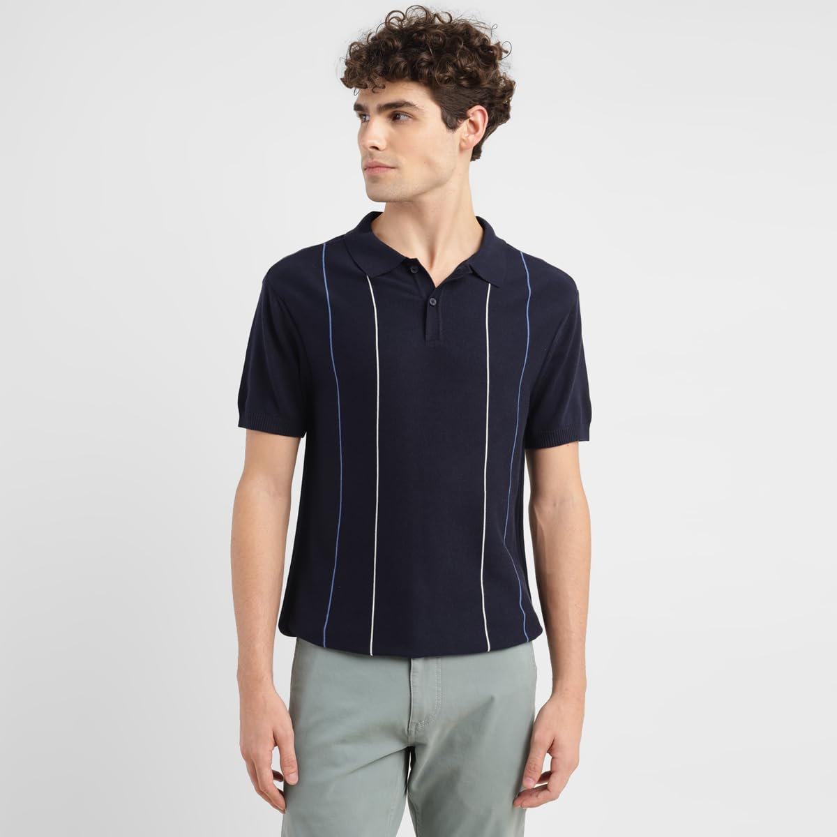 Levi's Men's Cotton Casual Sweater (A6854-0004_Blue