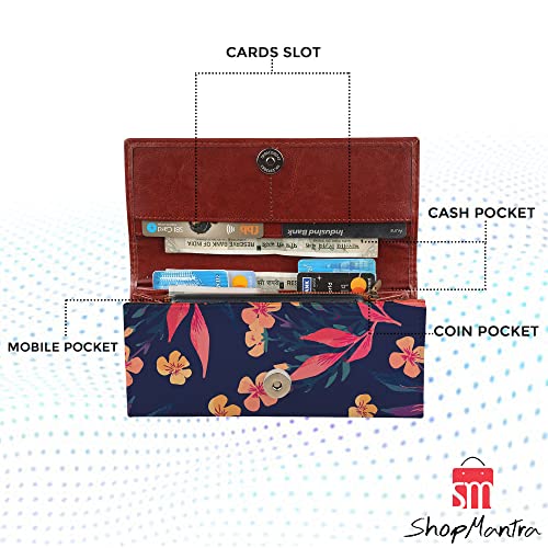 ShopMantra Wallet for Women's | Women's Wallet |Clutch |Vegan Leather | Holds Upto 6 Cards | 2 Notes and 1 Coin Compartment | Magnetic Closure | Multicolor