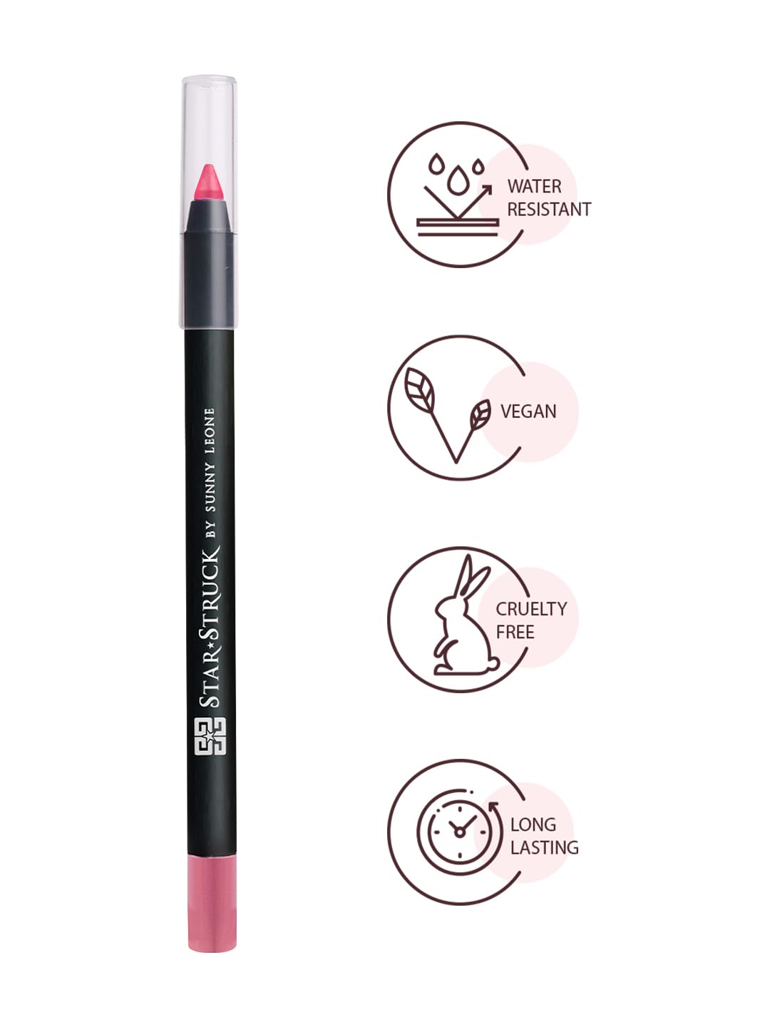 STARSTRUCK BY SUNNY LEONE Long Wear Lip Liner For Women (Pink Peony)