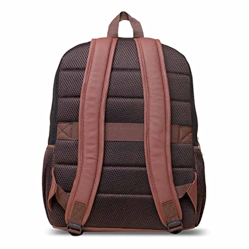 ZOUK Jet Black Plain Printed Women's Jute Handcrafted Vegan Leather Black Classic Backpack