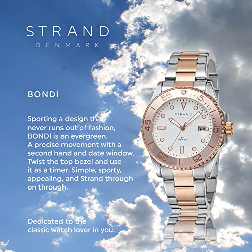 Strand By Obaku Bondi Cherrywood Analog White Dial Men's Watch