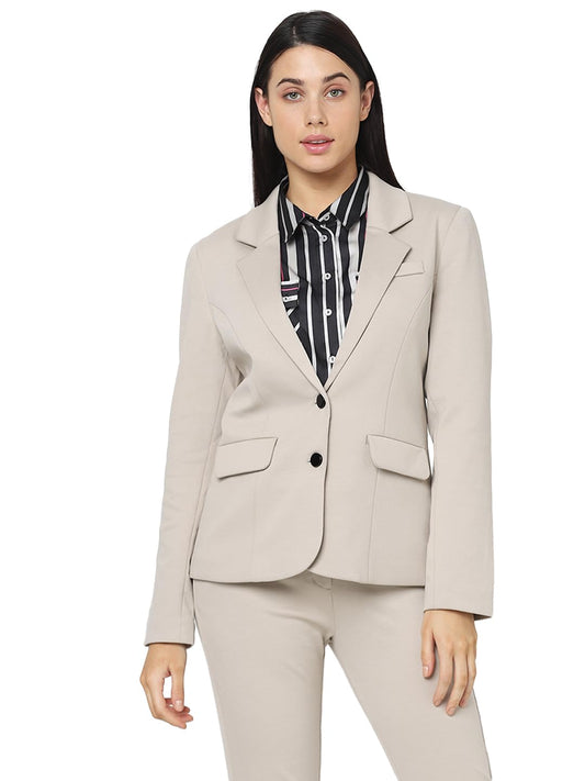 VERO MODA Women's Regular Blazer (10309791- Oatmeal