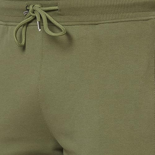 Giordano Men's Mid-Rise Slim Fit Joggers - Olive