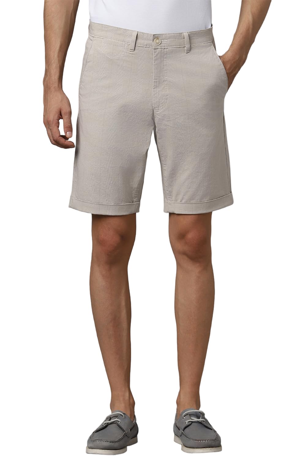 Allen Solly Men's Chino Shorts (Grey)