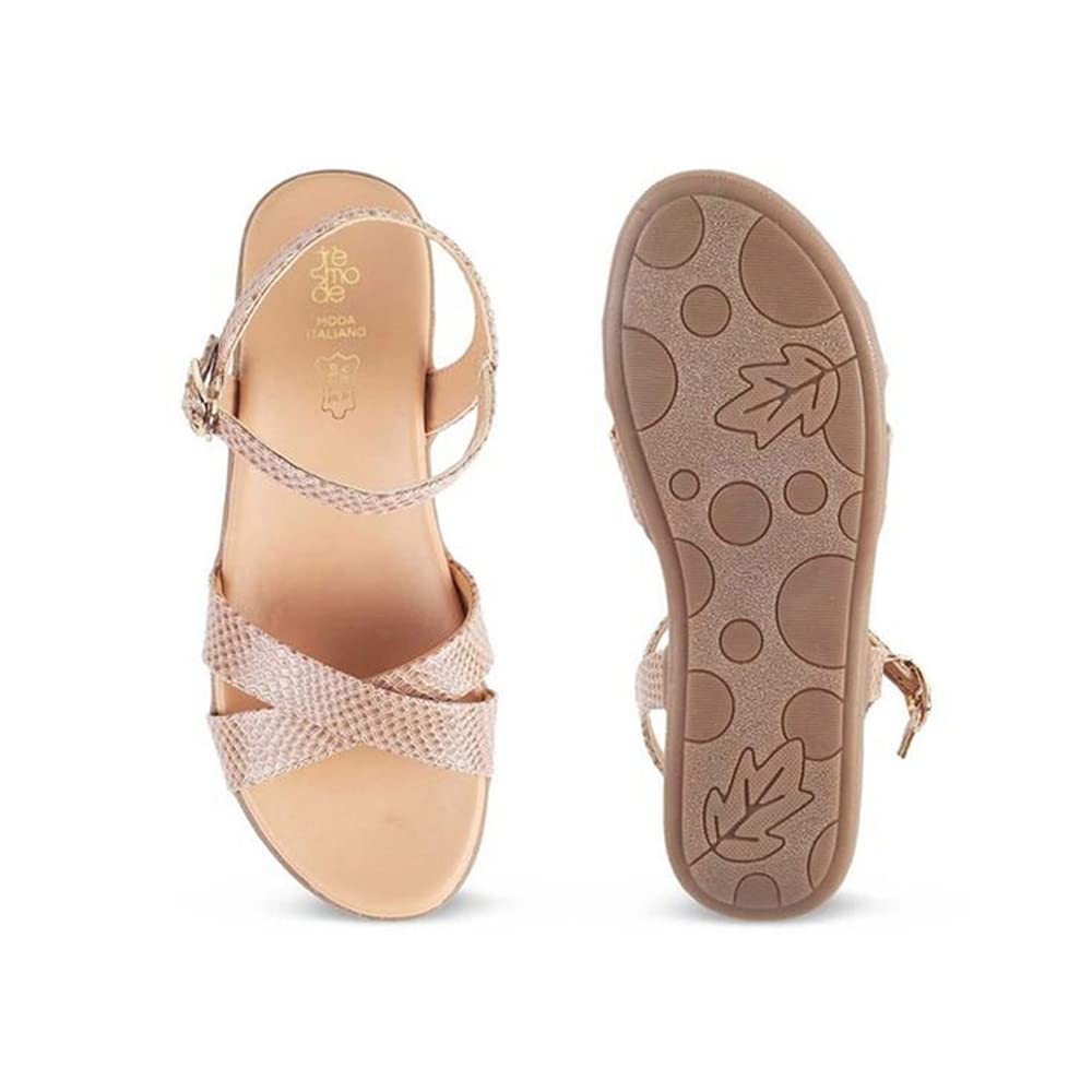 tresmode 221-ABACKSTRAP BEIGE SMART CASUAL FLATS SANDALS