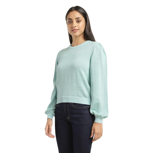 Levi's Women's Cotton Blend Casual Sweater (A3923-0006_Blue